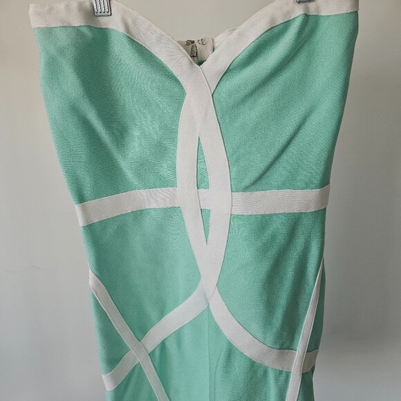 Marciano Mint Bodycon Halter (w/Strap) Mini Dress - Picture 1 of 11